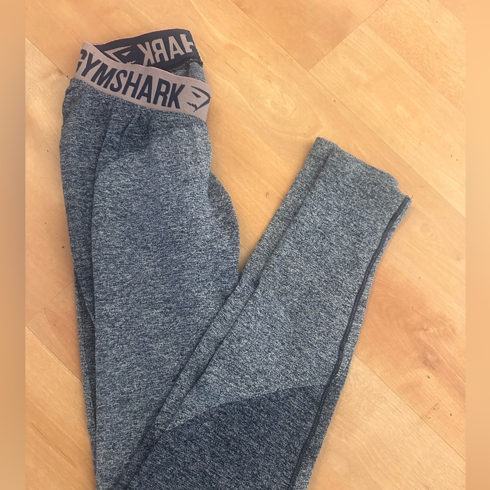 Gymshark Womens Flex Mid Rise Leggings Gray Pink Athletic Workout Size XS